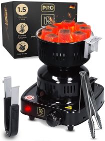 Multipurpose Electric Charcoal Starter Red Charcoal Burner Coconut Charcoal Lighters with Tongs 450W Hot Plate Electric with 304 Stainless Steel