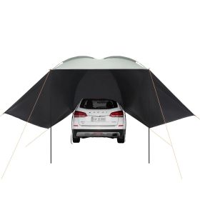 VEVOR Vehicle Awning, Large 10' x 7' Shade Coverage Car Side Awning, PU2000mm UV50+ Car Awning with Extended Side Canopies and Portable Storage B