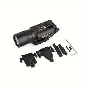 1pc 500 lumens tactical hanging strong light flashlight, compatible with 2-2.3cm rail, multifunctional outdoor tactical flashlight