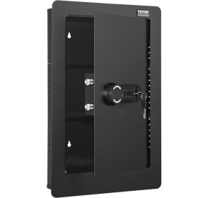 VEVOR 25.59" Tall Wall Safe 3-Tier Hidden Safe with Keypad Shelves & Key Holders