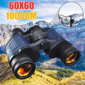 Telescope 60X60 Powerful Binoculars Hd High Magnification For Outdoor Hunting Optical Scopes Lll Night Vision Fixed Zoom (Color: Dark blue)