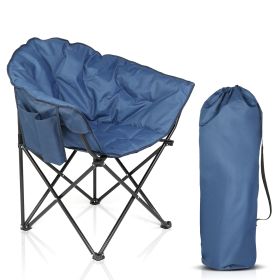 Blue Camping Chair Steel Pipe 120kg (Color: Blue)