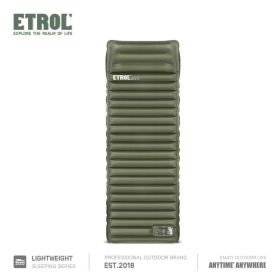 Camping Sleeping Pad; Inflatable Sleeping Mat With Pillows; Waterproof Lightweight Mattress; Folding Bed Cushion For Backpack Travel Hiking Campi (Color: Olive Green)