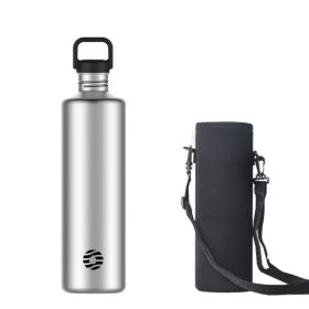 2L Stainless Steel Water Bottle | 2 Litre Single Wall Water Uninsulated Canteen | Eco Friendly Reusable Bottle | Plastic Free and Leakproof Metal (Color: Sliver)