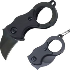 Mini Pocket Knife, Tactical Knife With Necklace And Clip, Cool Small Tool, Lightweight Practical Knife, Linear Lock (Color: Black)