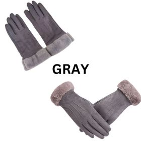 Suede Touch Gloves (Color: Gray)